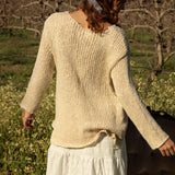 Remy Slouch Knit Oat - rear view