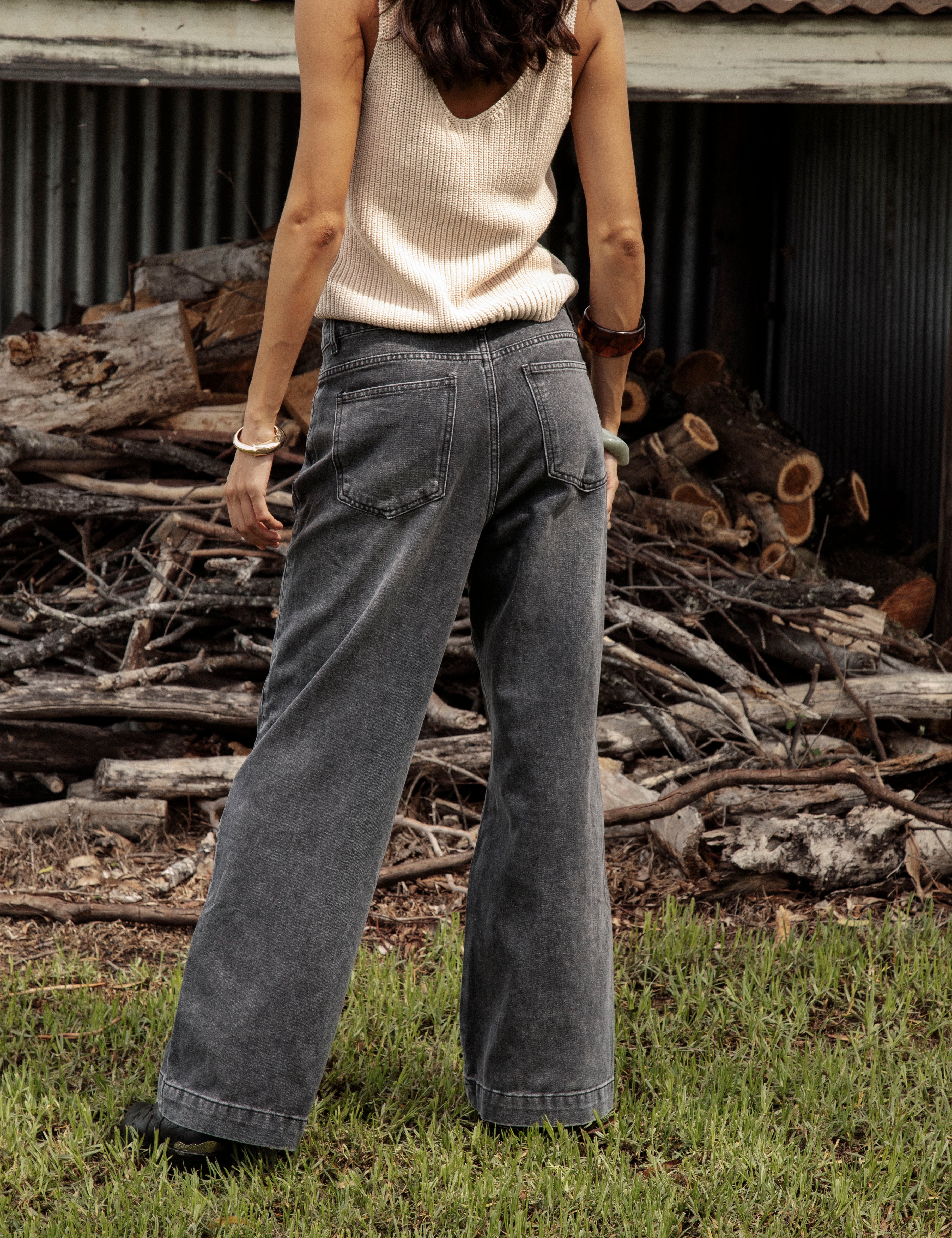 Renegade Denim Jean Charcoal Rear View