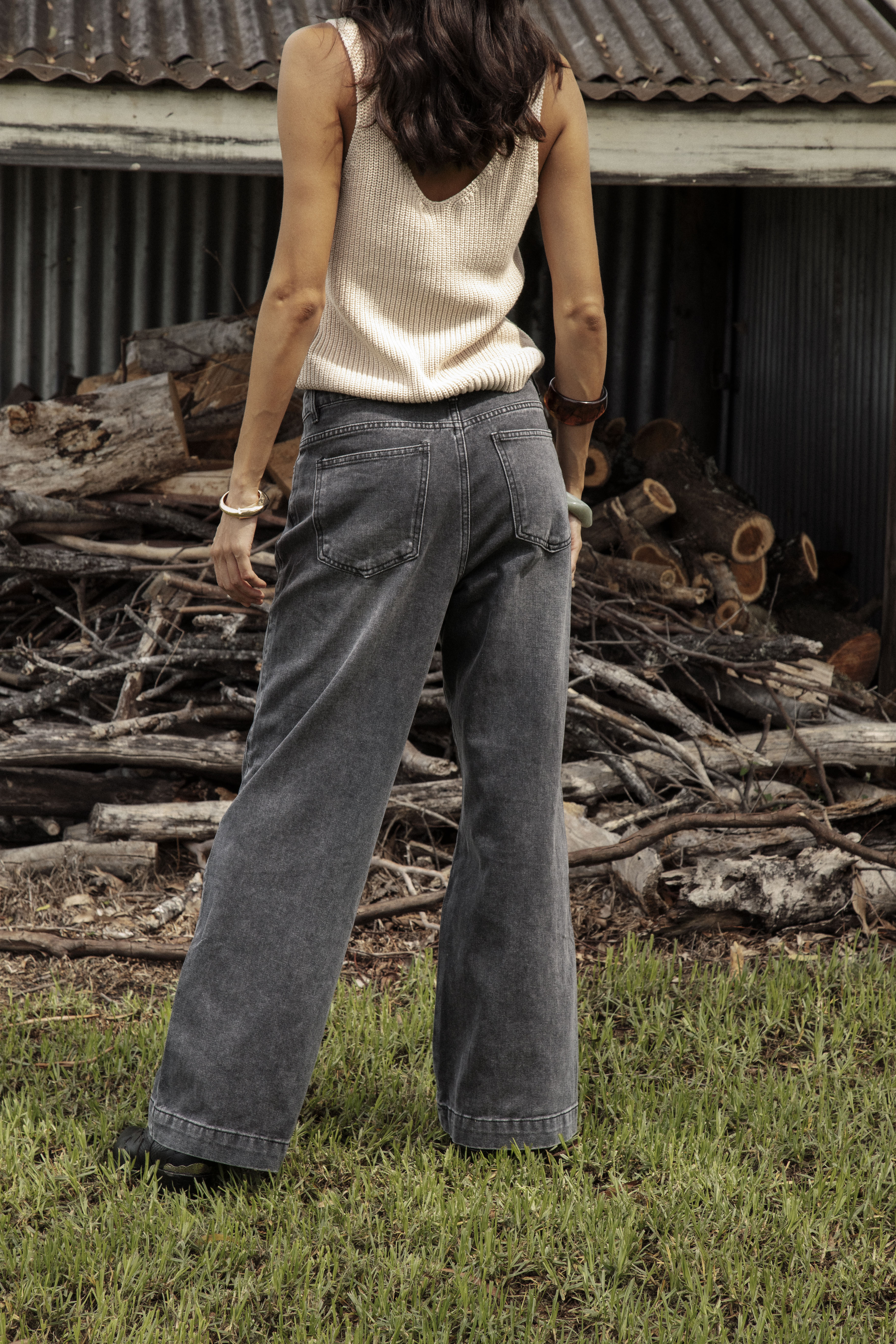 Renegade Denim Jean Charcoal Rear View
