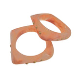 Resin Bangle Set Coral - chunky bangles with stud detail