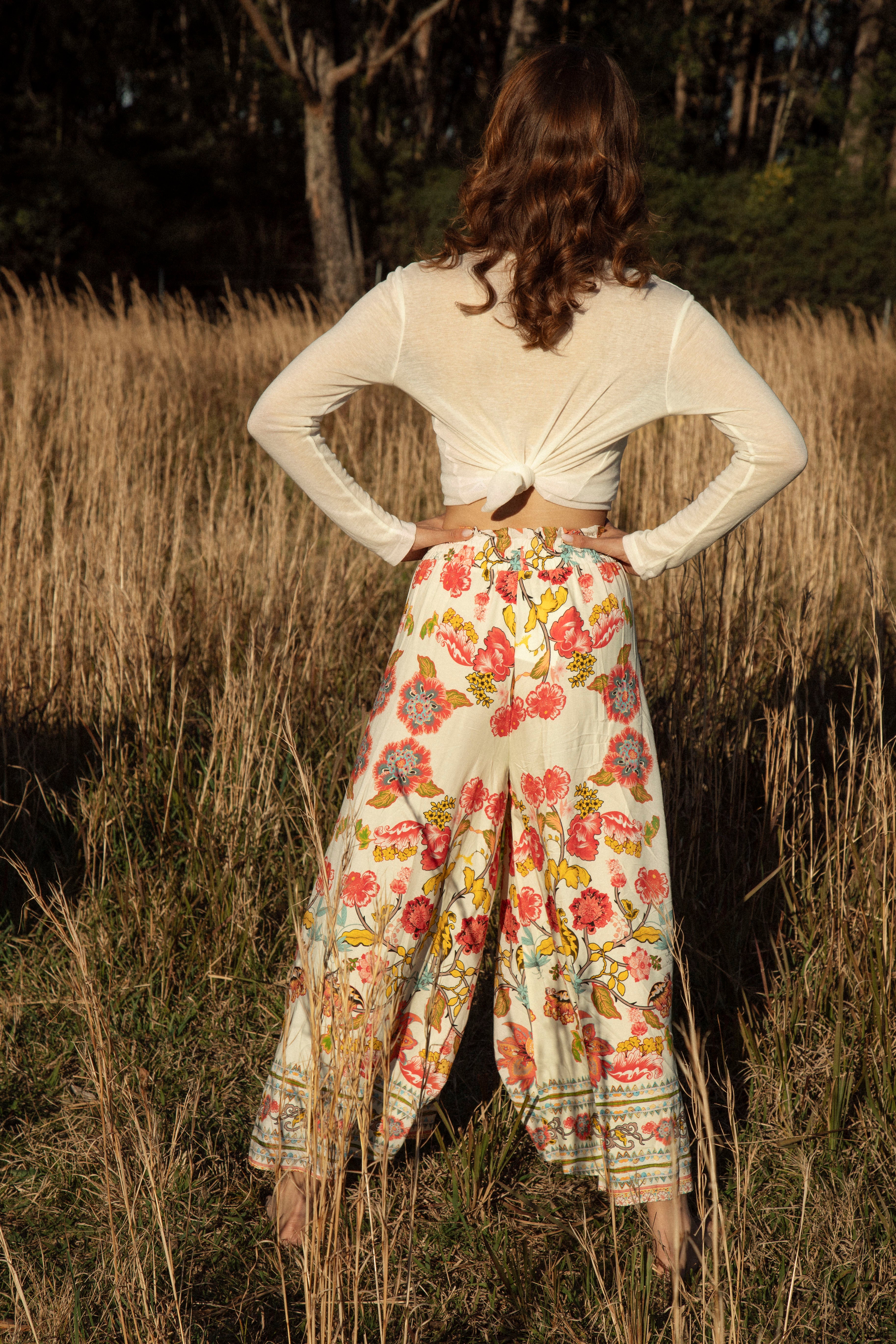 Resort Pant Golden Bloom - rear view