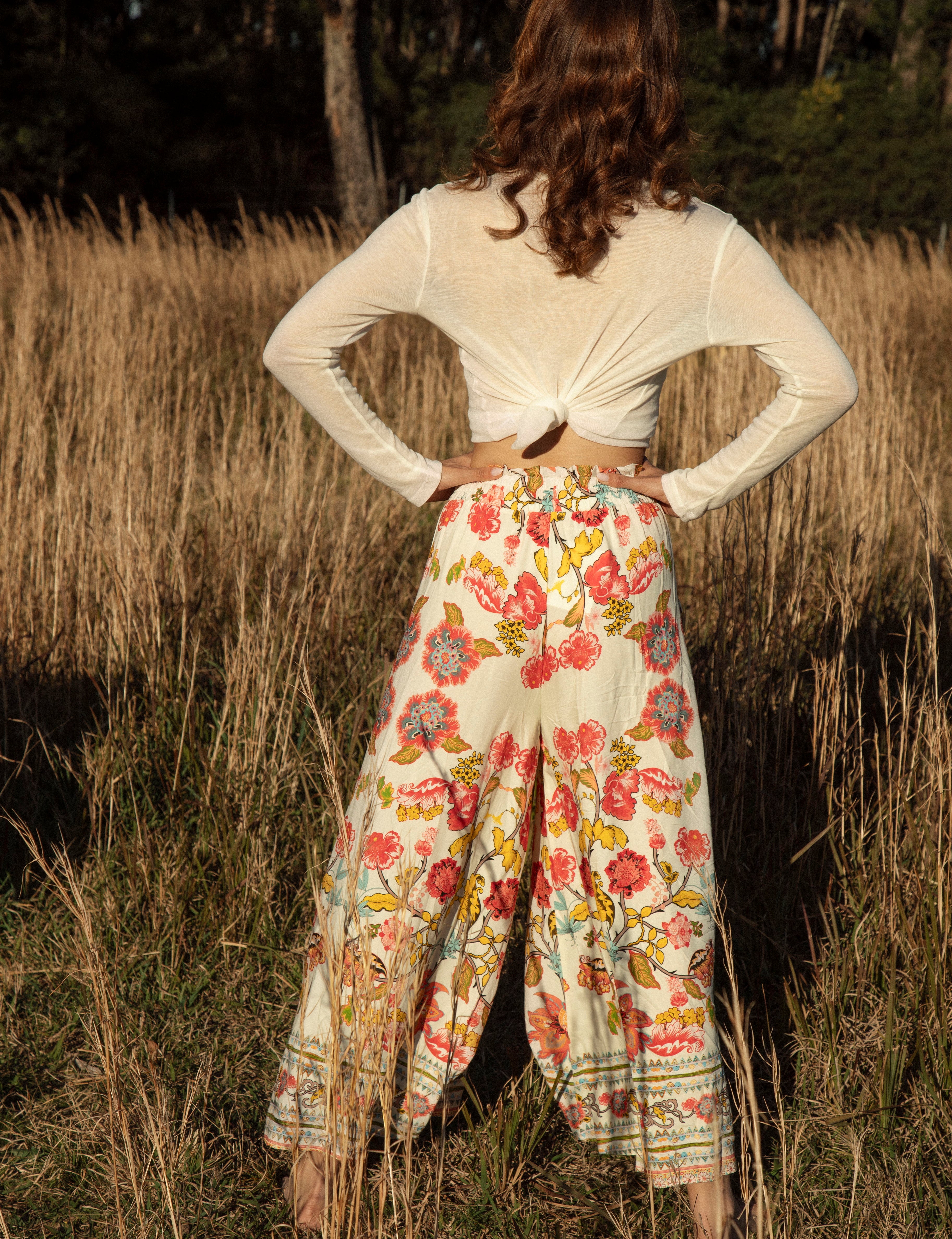 Resort Pant Golden Bloom - rear view