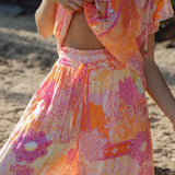 Resort Pant Papaya showcasing drawstring waist and pockets