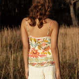 Rhea Camisole Golden Bloom - rear view