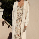 Romie Cable Cardigan - Latte