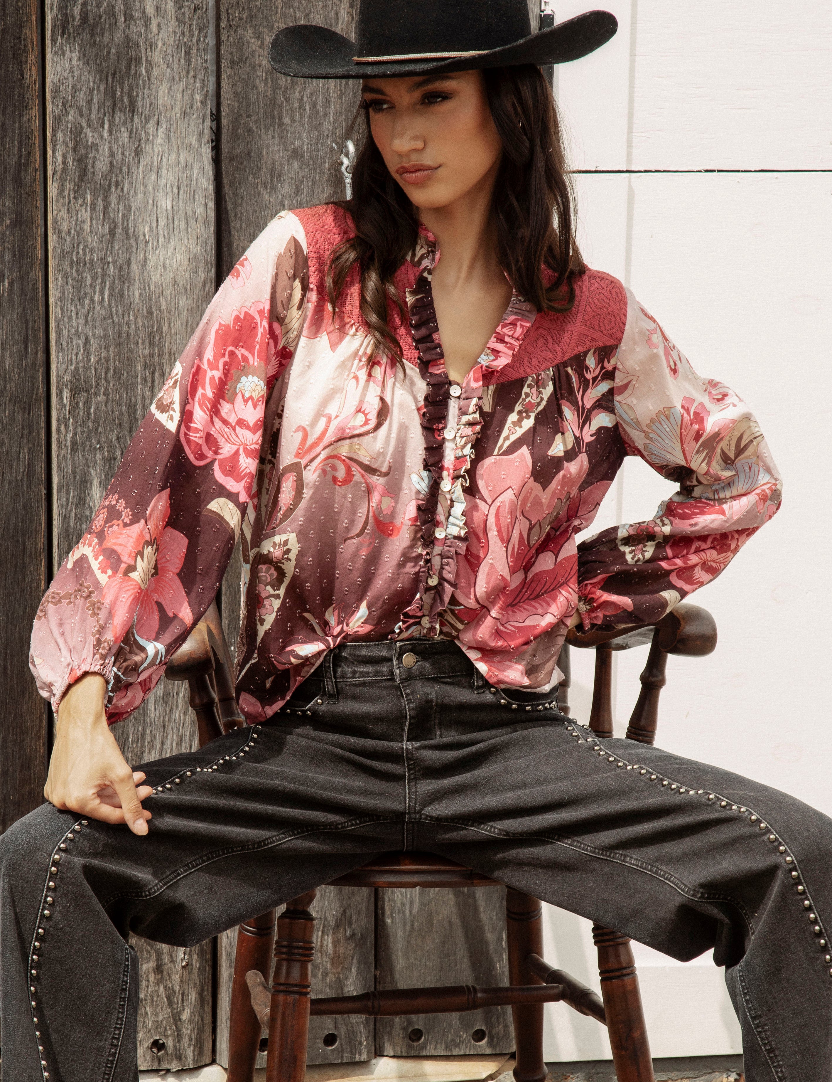 Rosé Blouse - Merlot