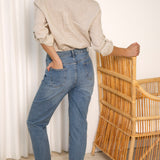 Rose Boyfriend Jean showcasing pockets at rear