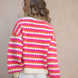 Roselle Stripe Cardigan - rear view 