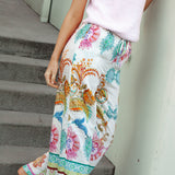 Roxy Lounge Pant - featuring Boho inspired floral print and wide-leg style