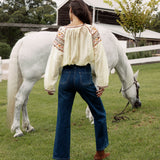 Ryder Denim Jean - bootleg style featuring high rise waist.