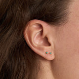 Midsummer Star Delicate Turquoise Studs Gold