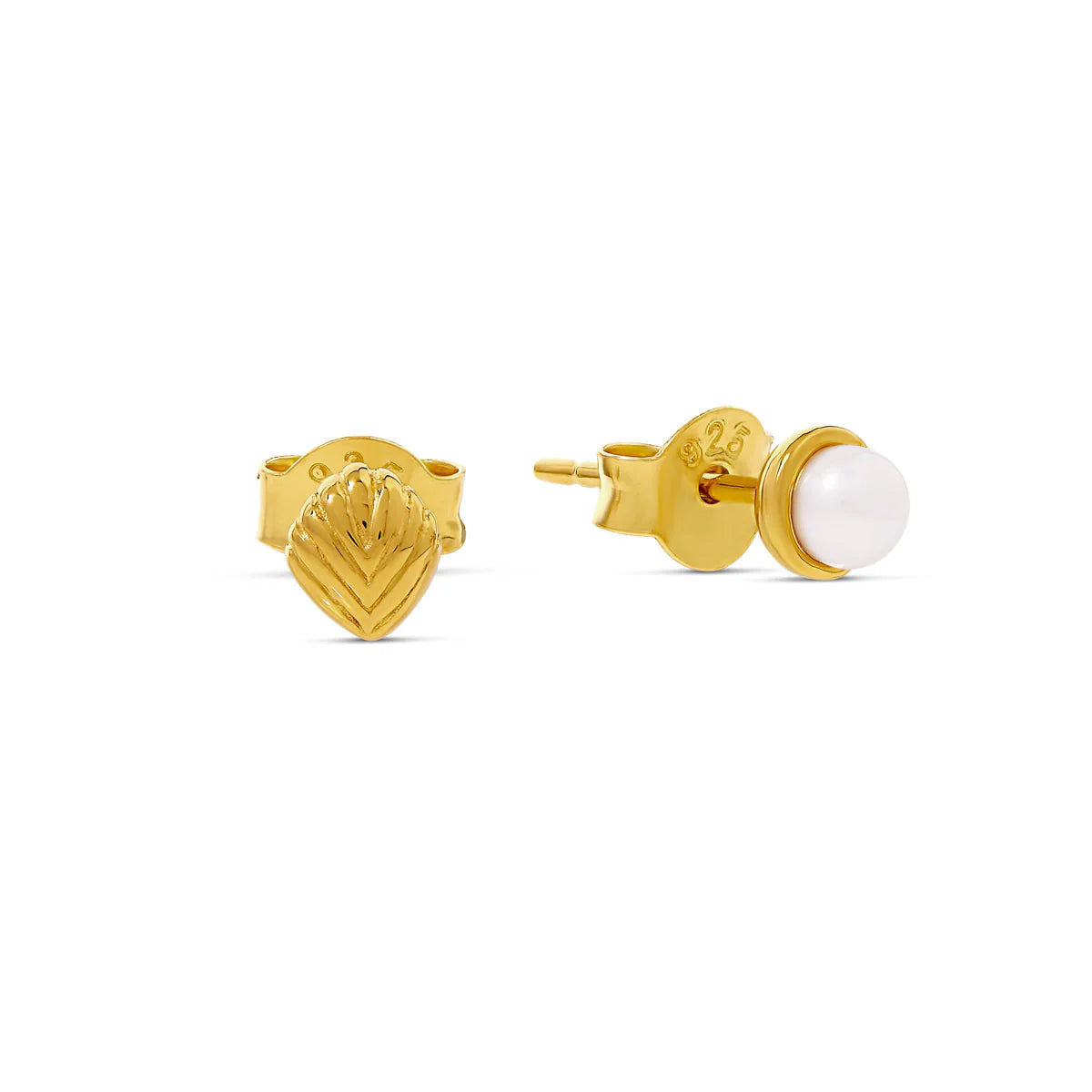 Midsummer Star Venus Pearl Studs Gold