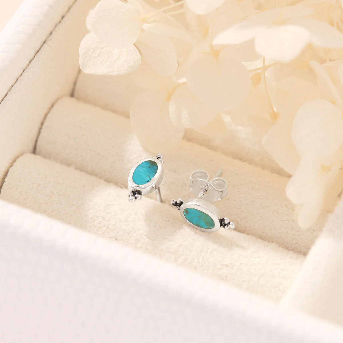 Midsummer Star Moon Song Turquoise Studs