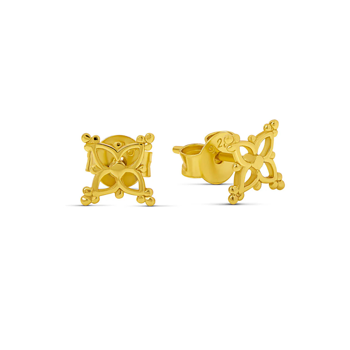 Midsummer Star Gold Dainty Moroccan Star Studs