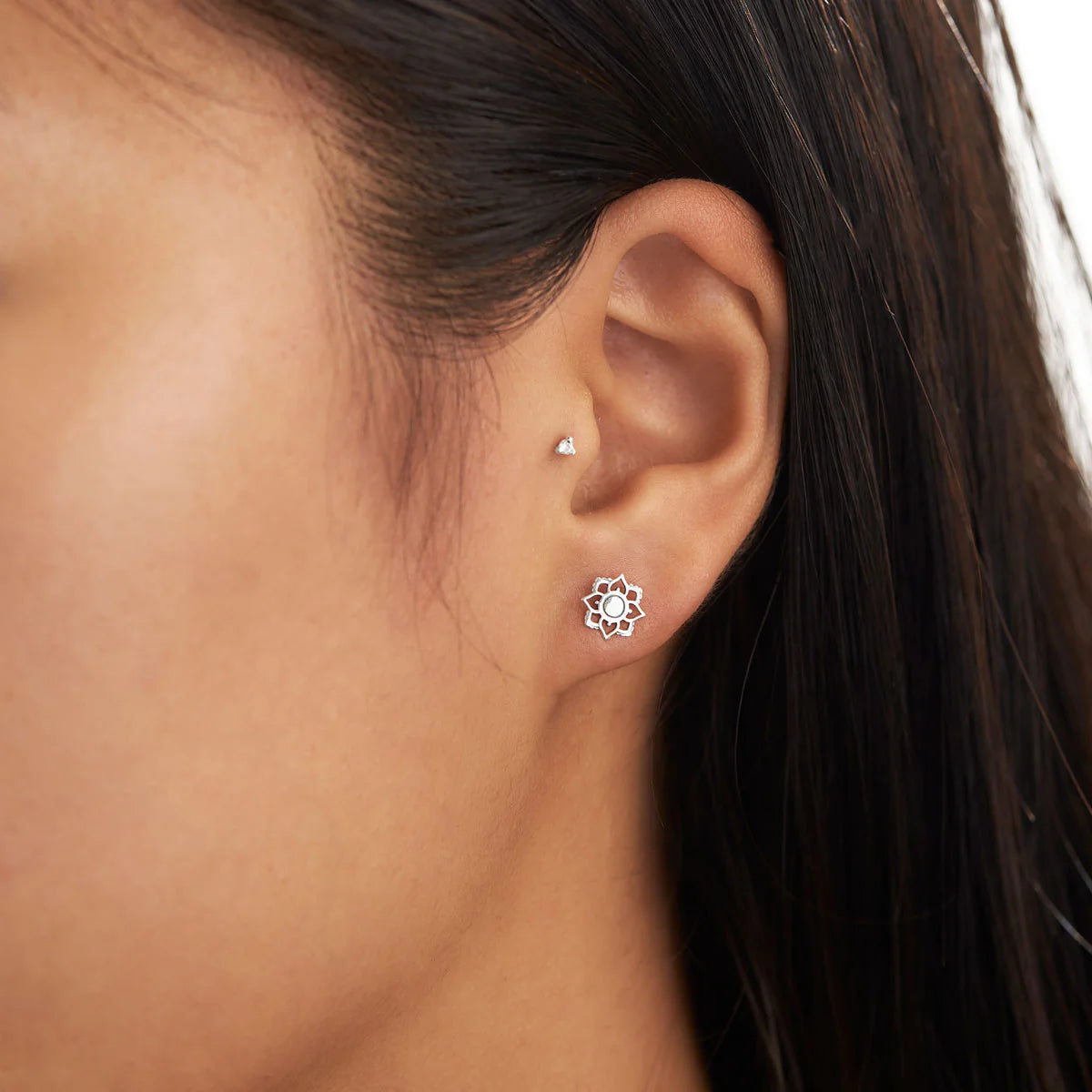 Midsummer Star Mandala Flower Studs