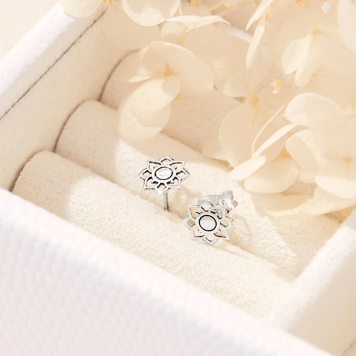 Midsummer Star Mandala Flower Studs