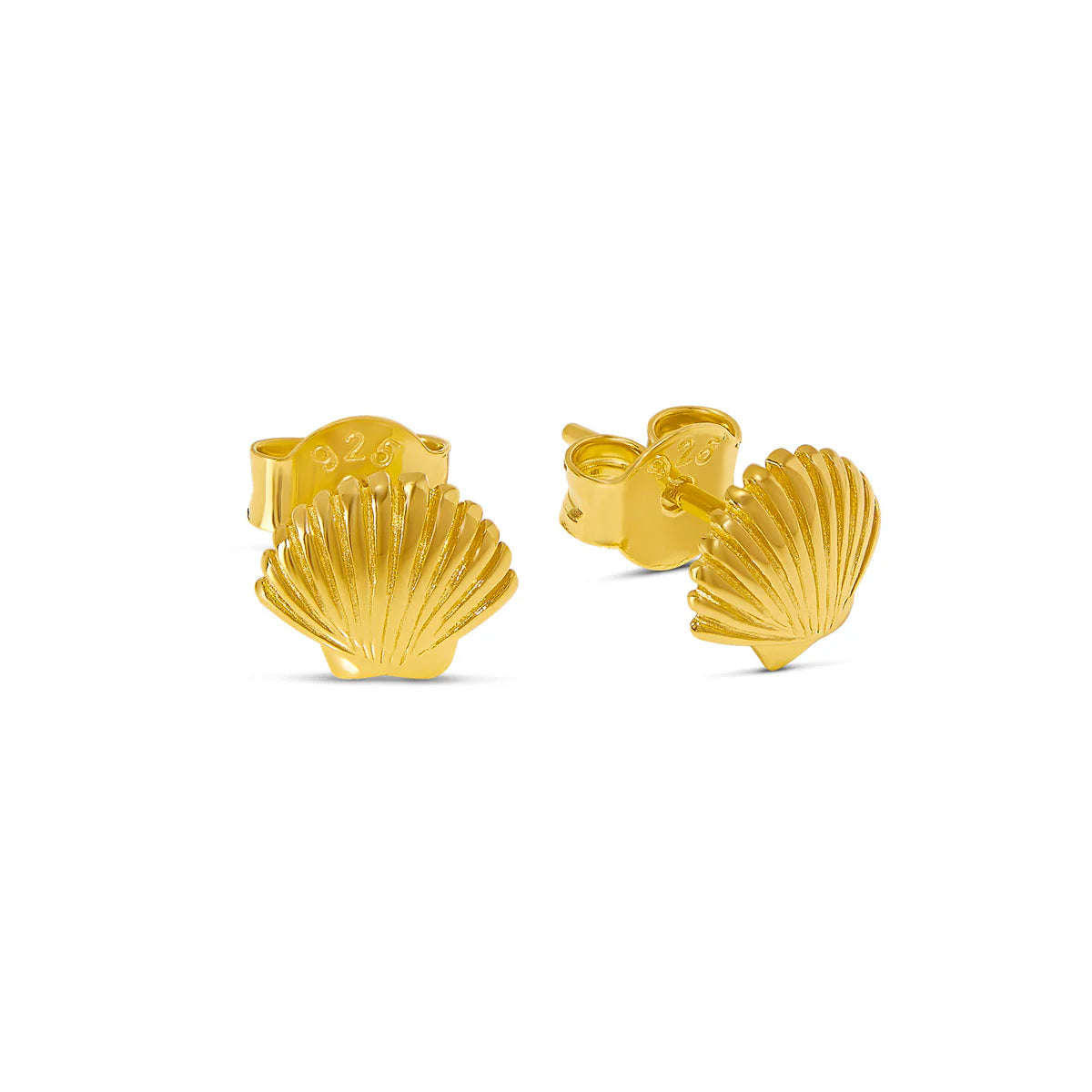 Midsummer Star Gold Dainty Seashell Studs