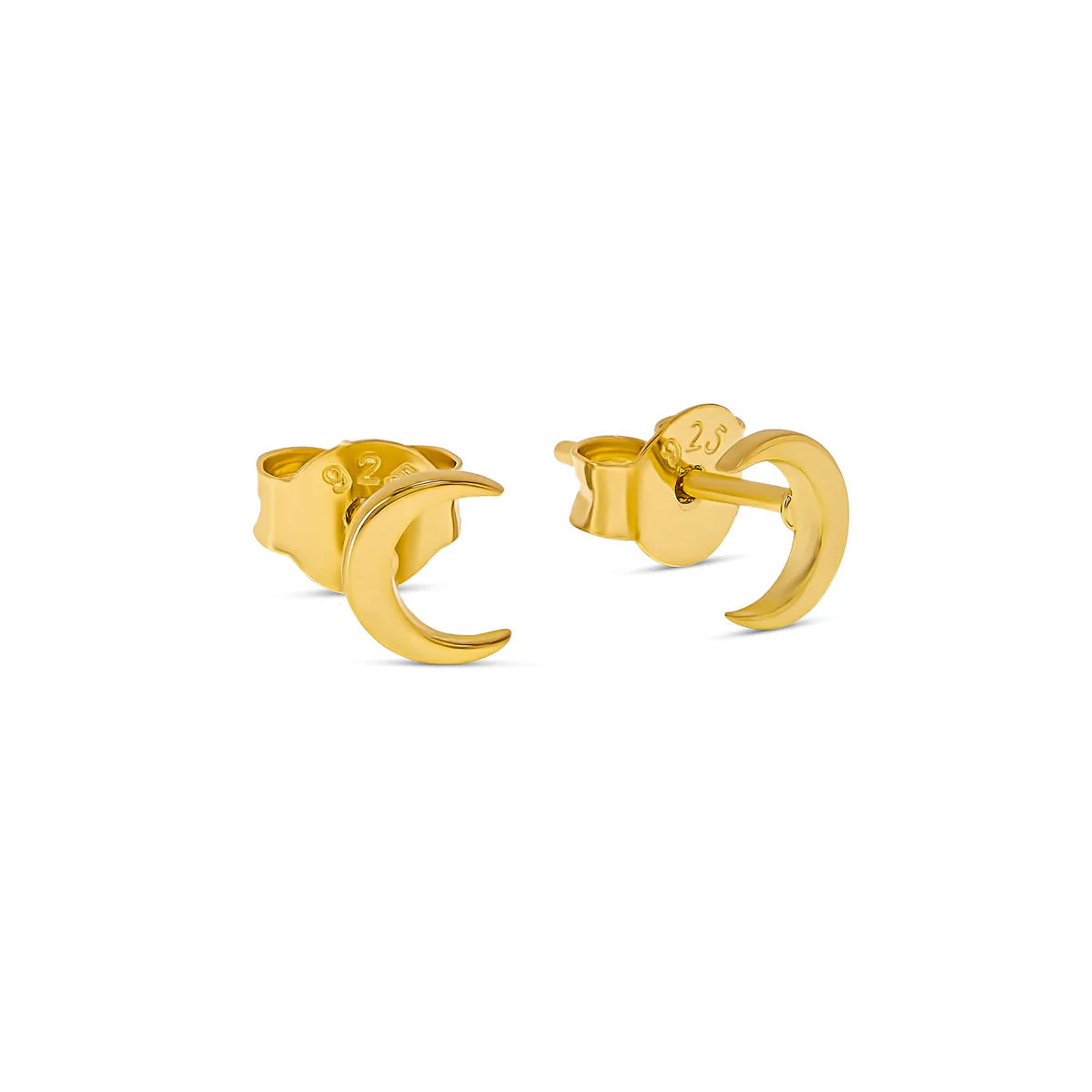 Midsummer Star Gold Dainty Moon Studs