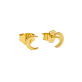 Midsummer Star Gold Dainty Moon Studs