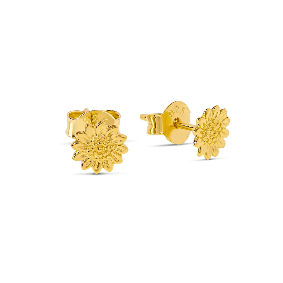 Midsummer Star Gold Delicate Sunflower Studs