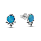 Mystic Mirror Azure Opal Studs