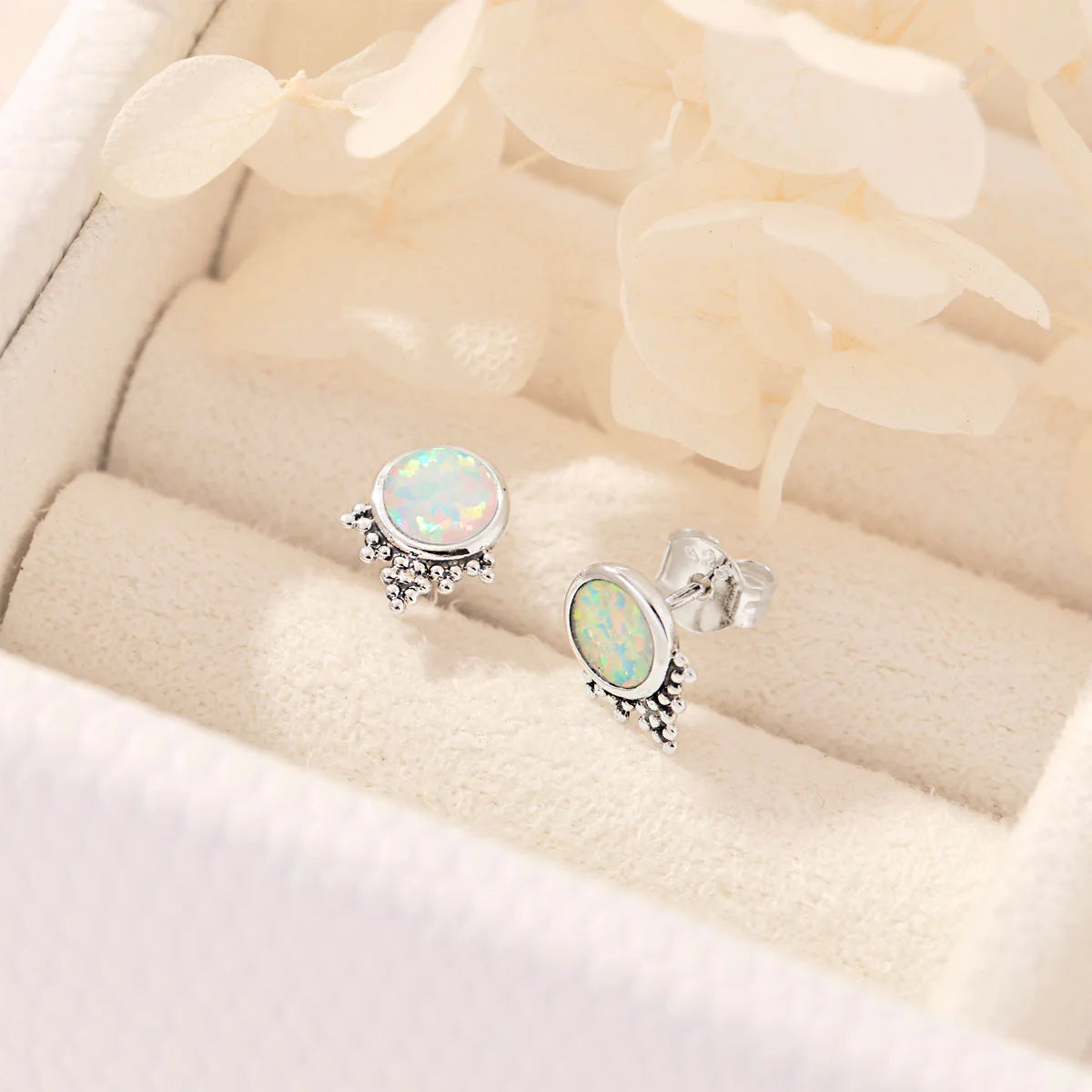 Midsummer Star Mystic Mirror Opal Studs