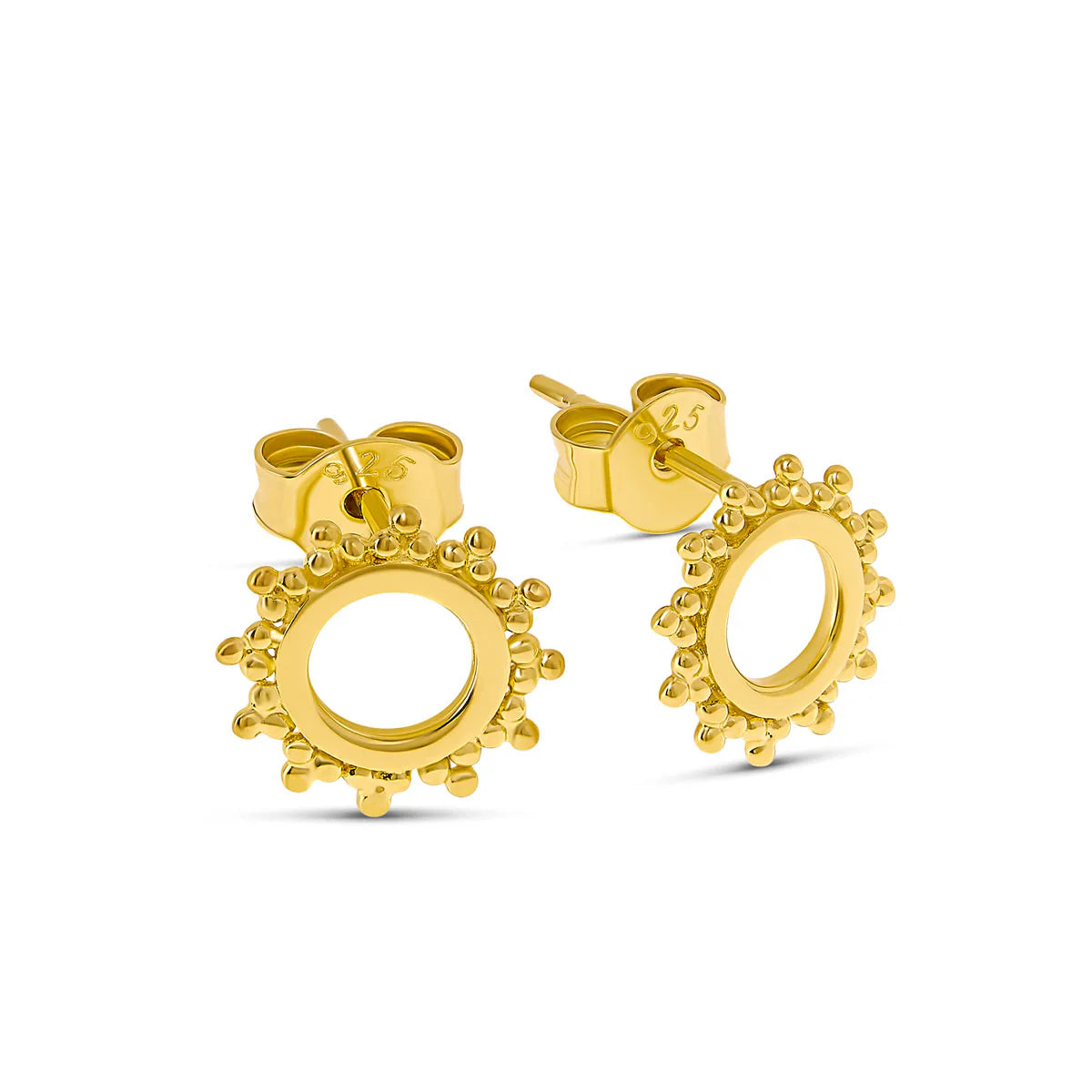 Midsummer Star Gold Mehndi Sun Studs