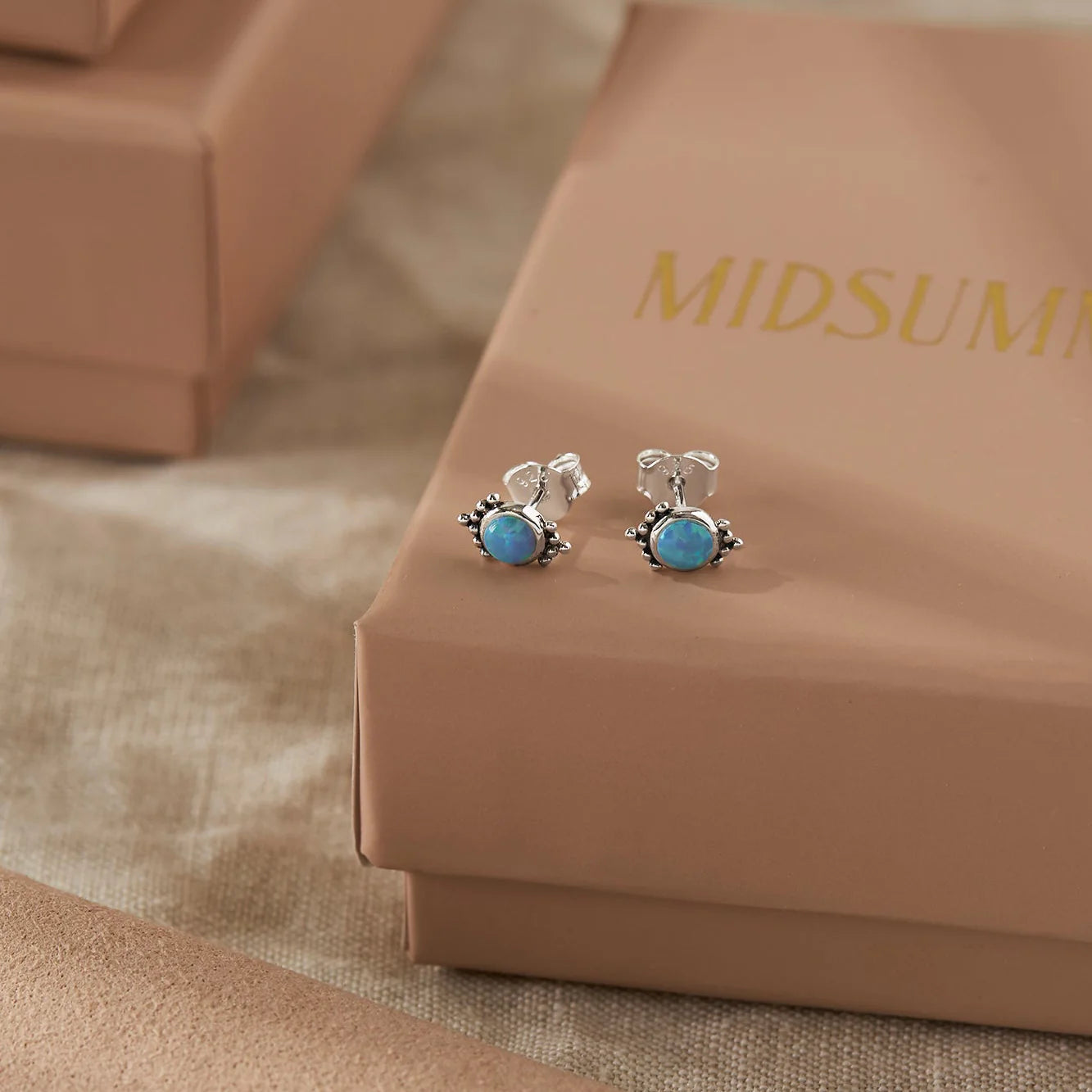 Mirage Azure Opal Studs