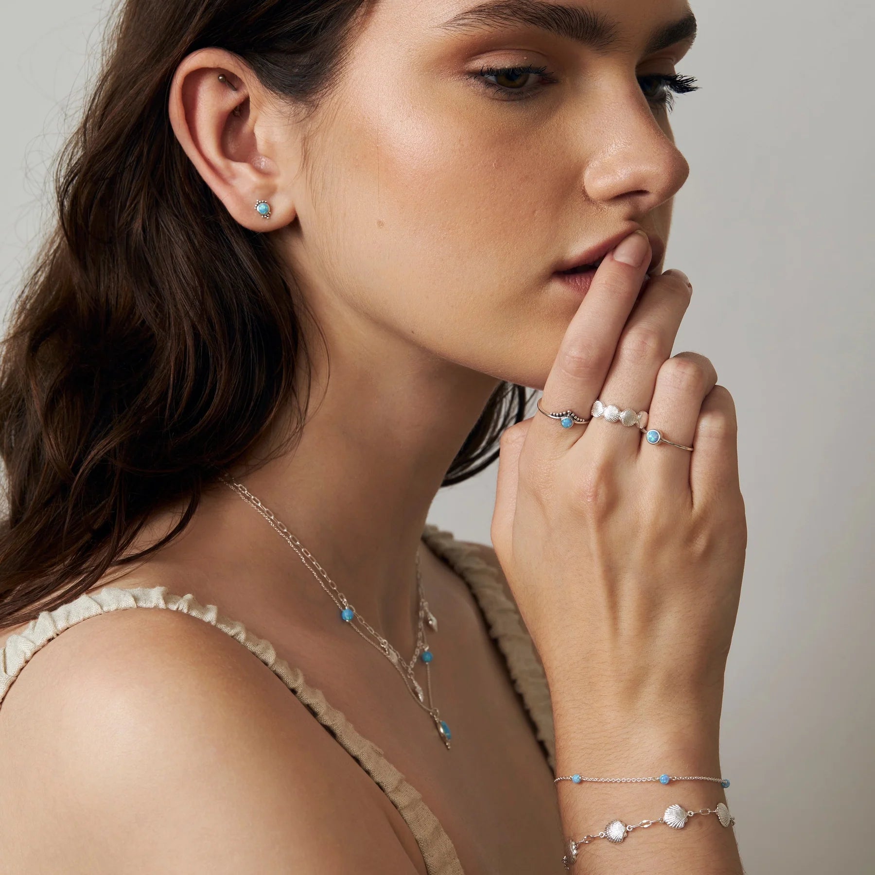 Mirage Azure Opal Studs