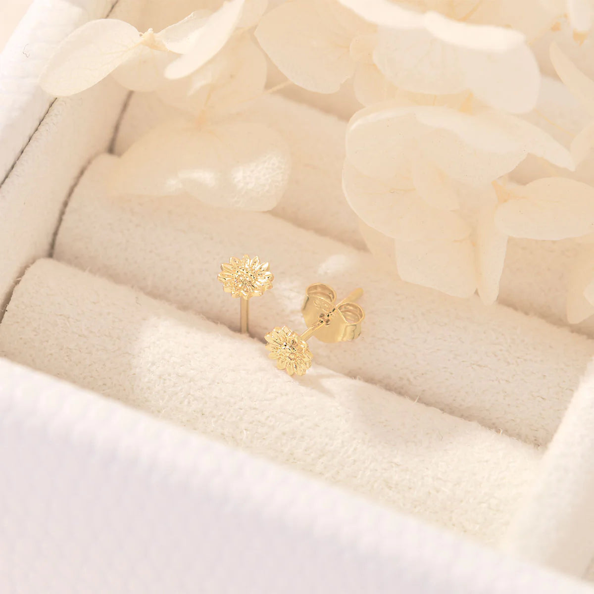 Midsummer Star Gold Tiny Sunflower Studs