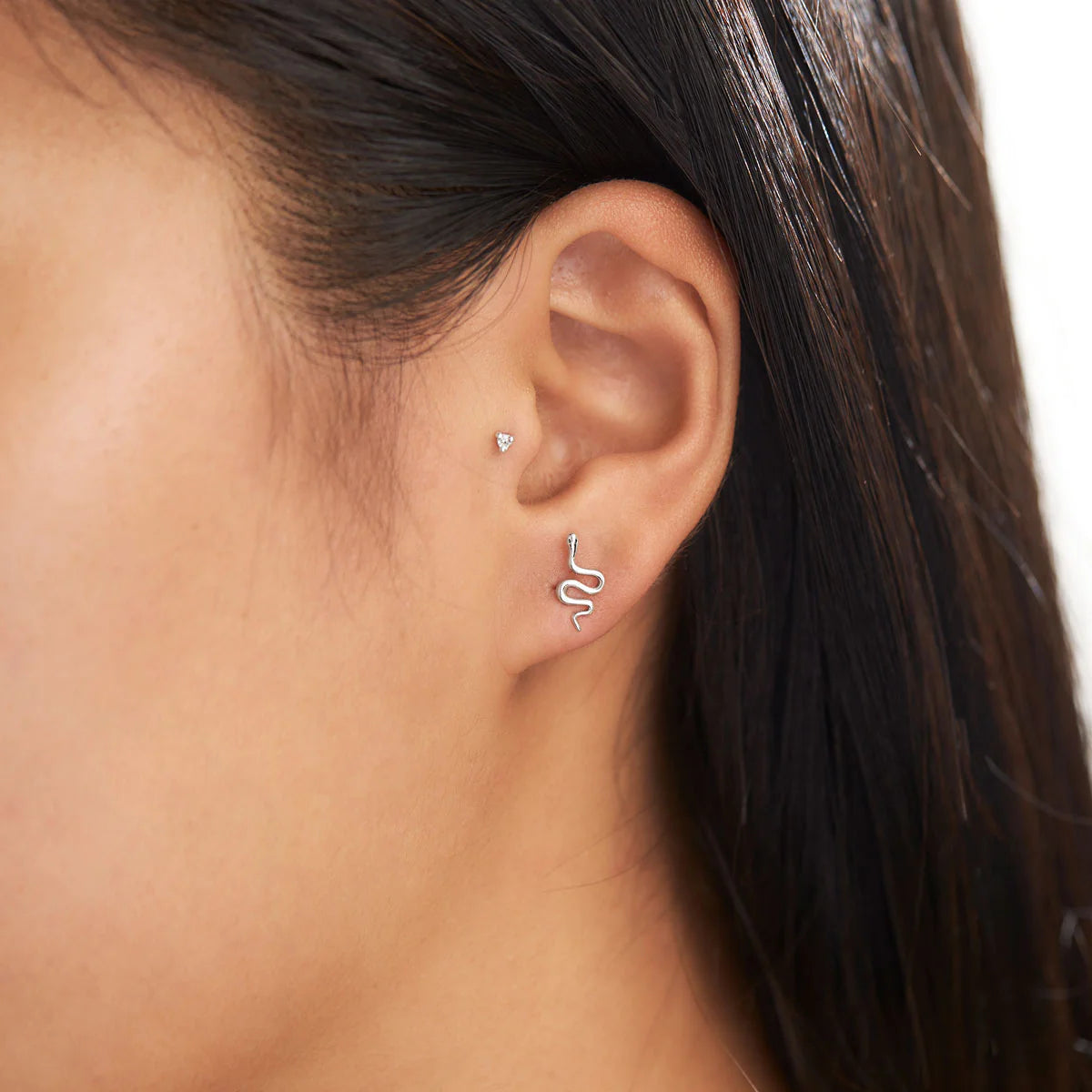 Midsummer Star Green Tree Snake Studs