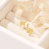Green Tree Snake Studs Gold