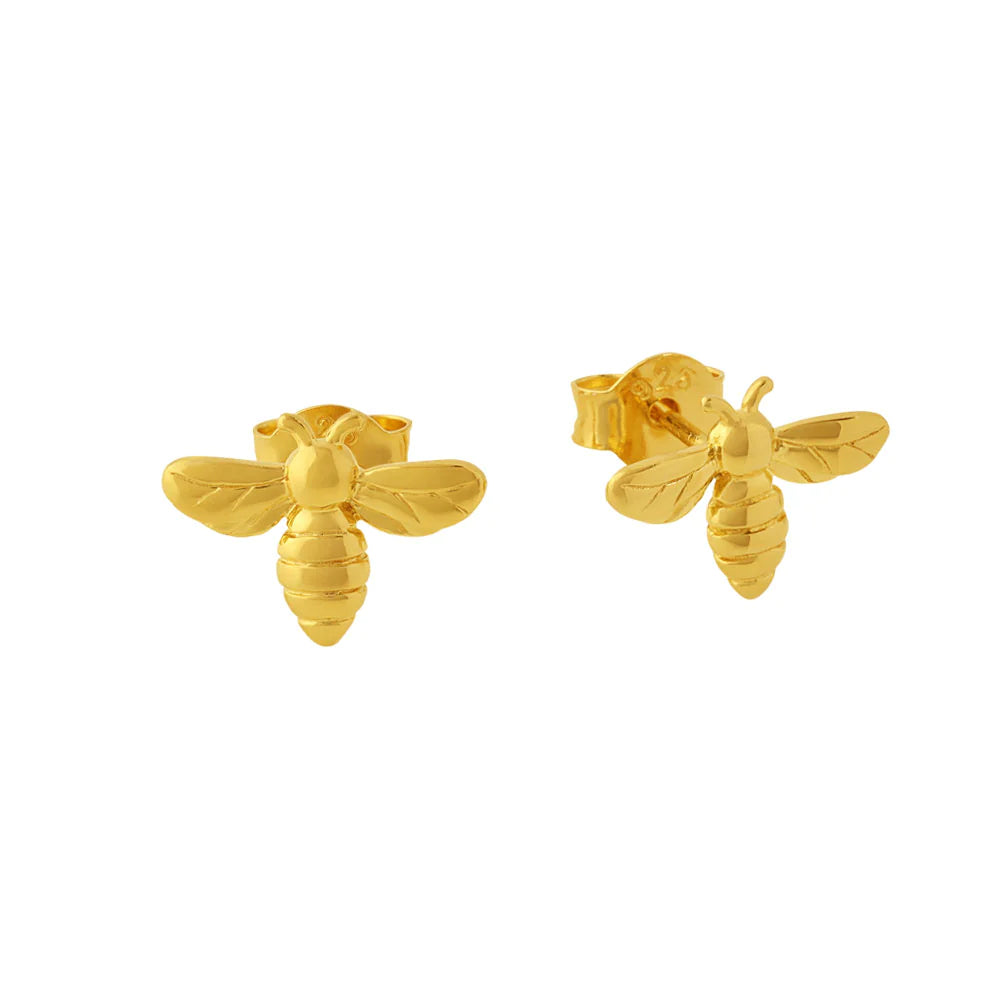 Midsummer Star Delicate Meant to Bee Gold Studs
