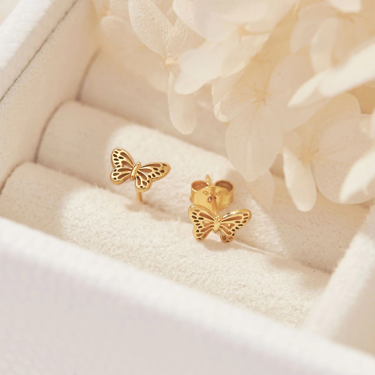 Midsummer Star Butterfly Studs Gold