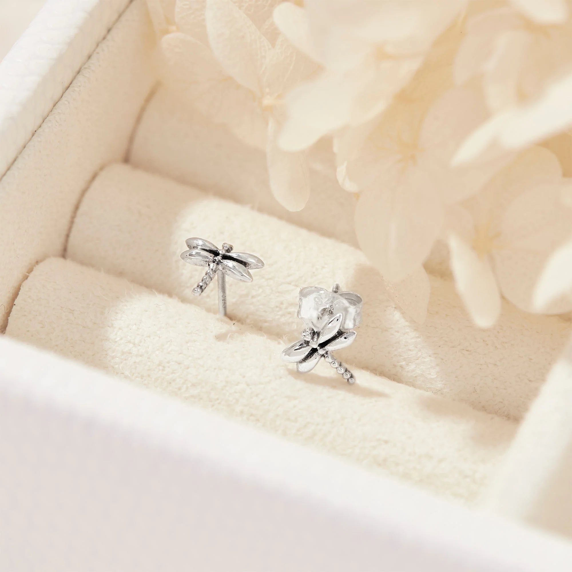 Midsummer Star Tiny Dragonfly Earrings
