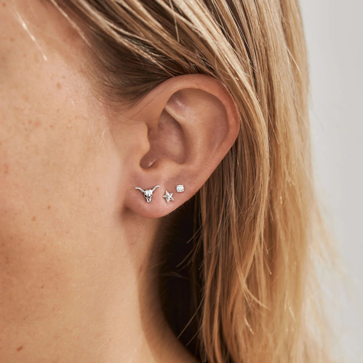 Midsummer Star Rodeo Skull Studs