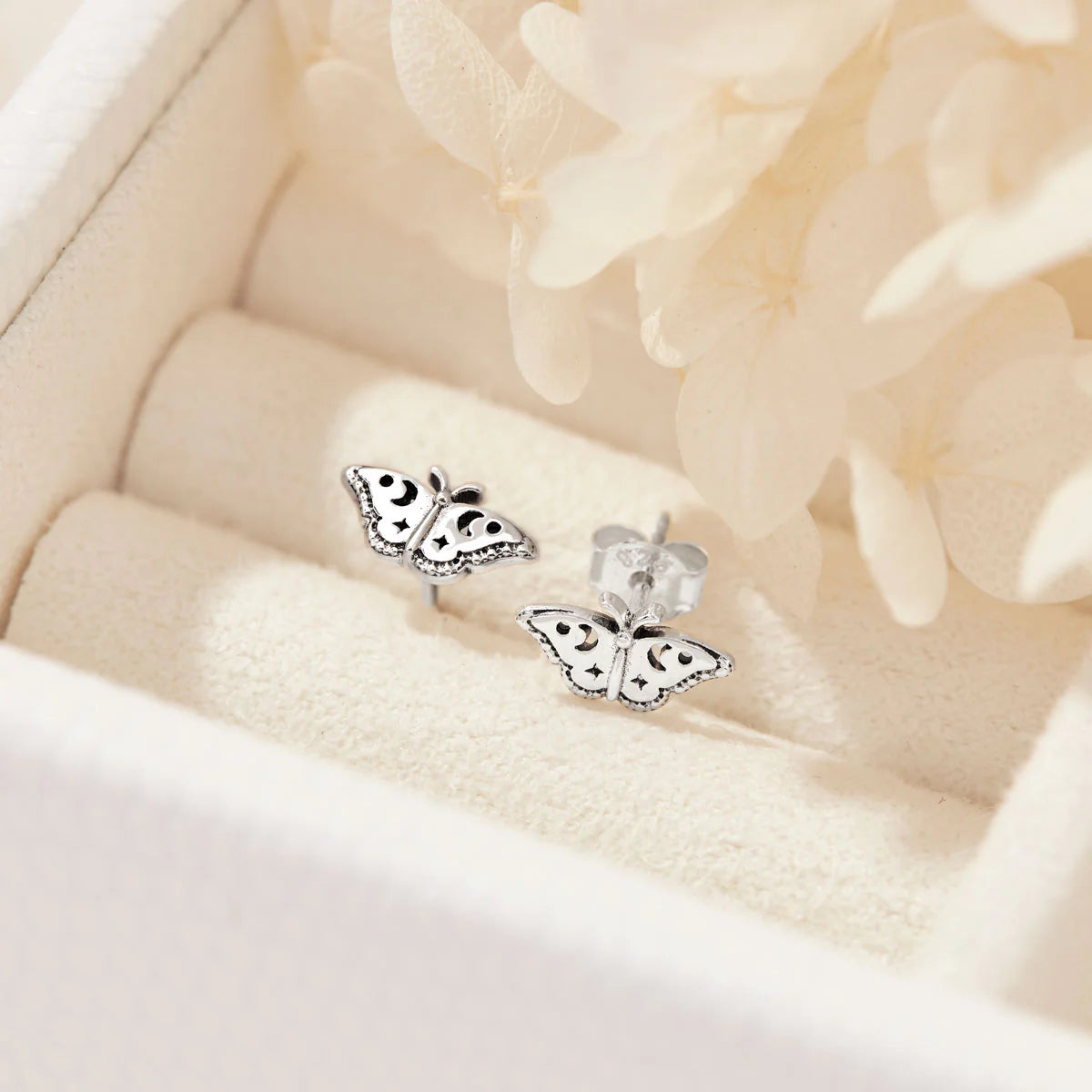 Midsummer Star Celestial Moth Studs