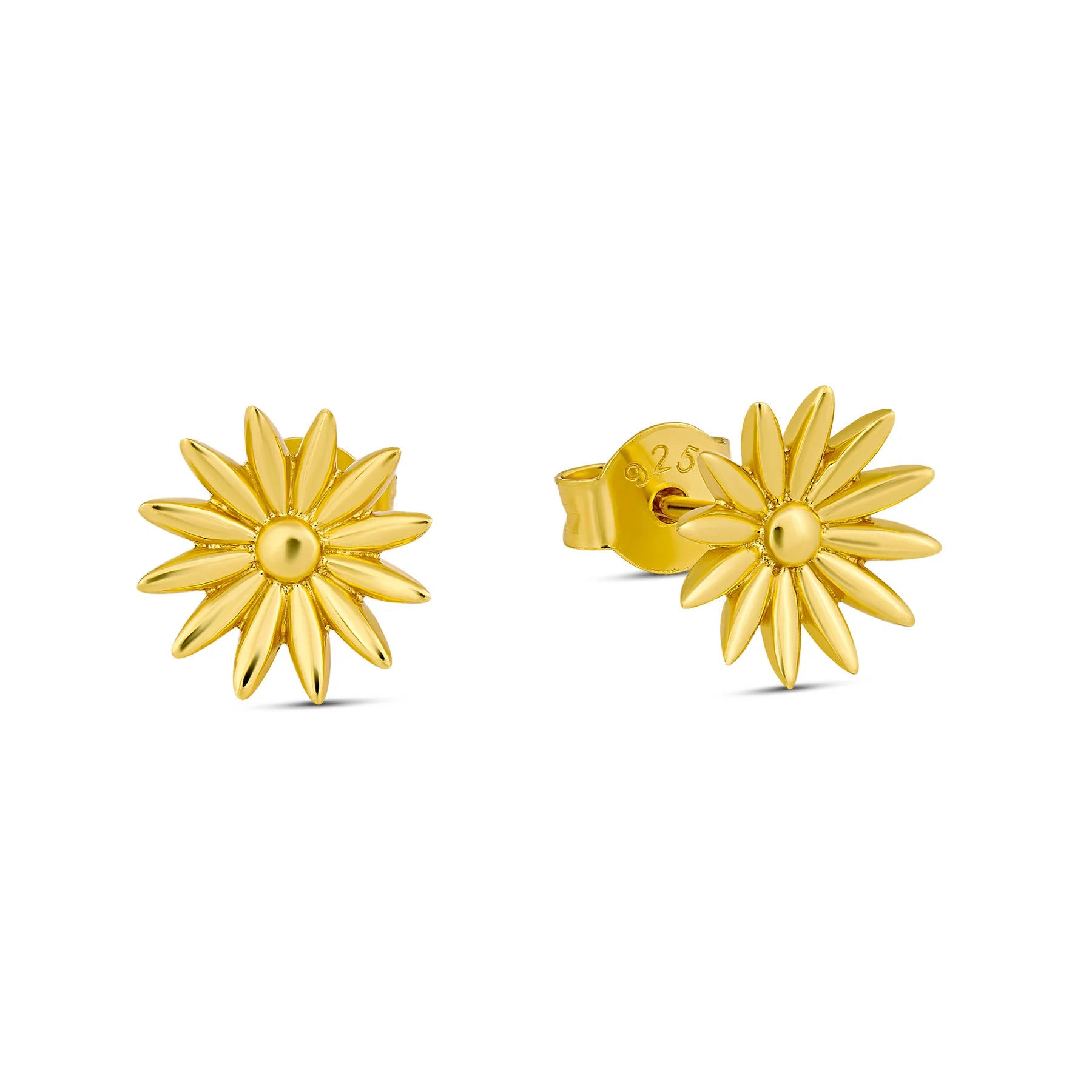 S678G Spring Floral Gold Studs