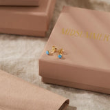 Orb Azure Opal Studs Gold