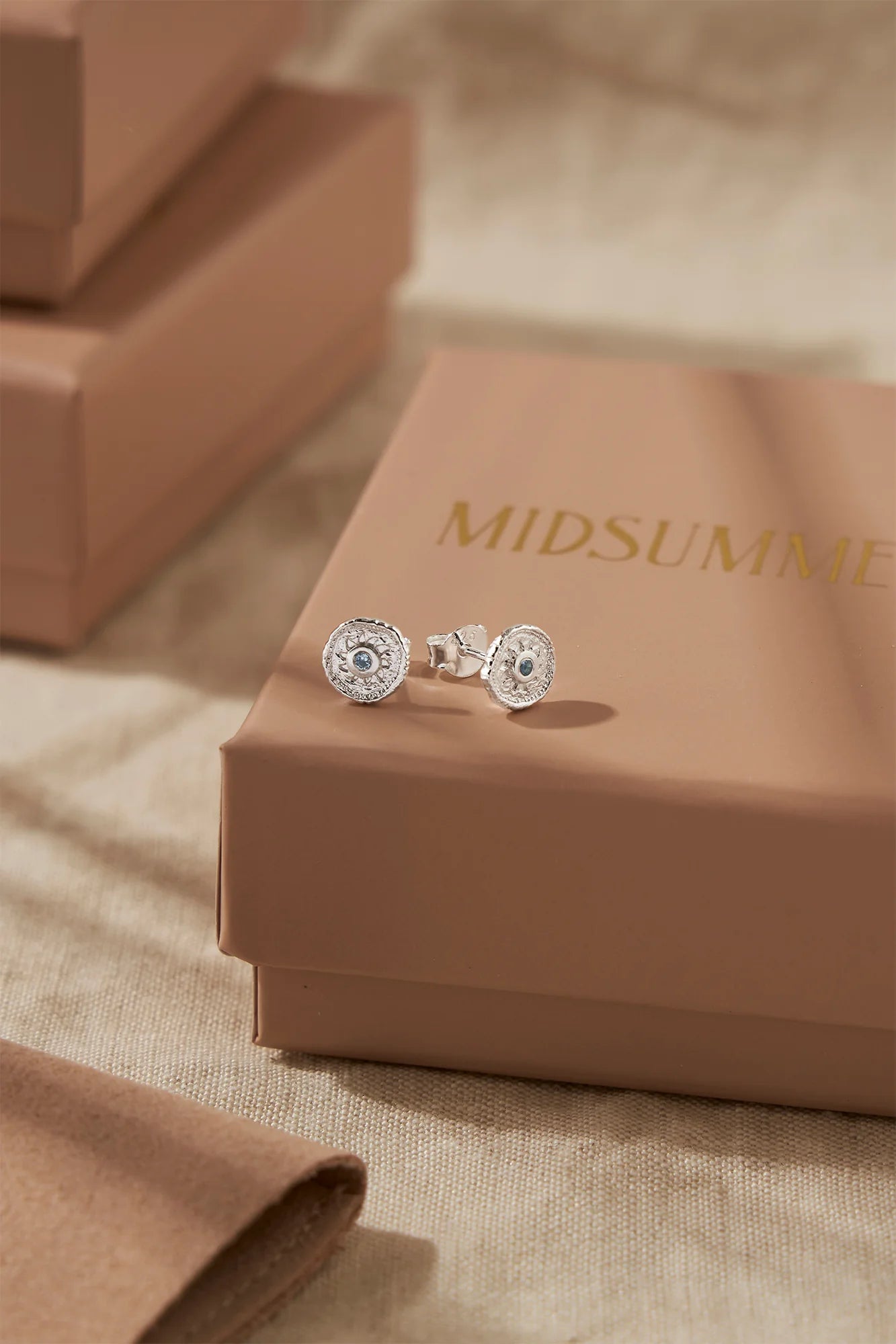 Helios Blue Topaz Studs