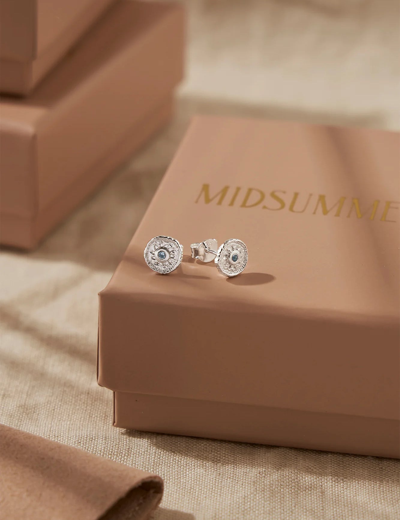 Helios Blue Topaz Studs