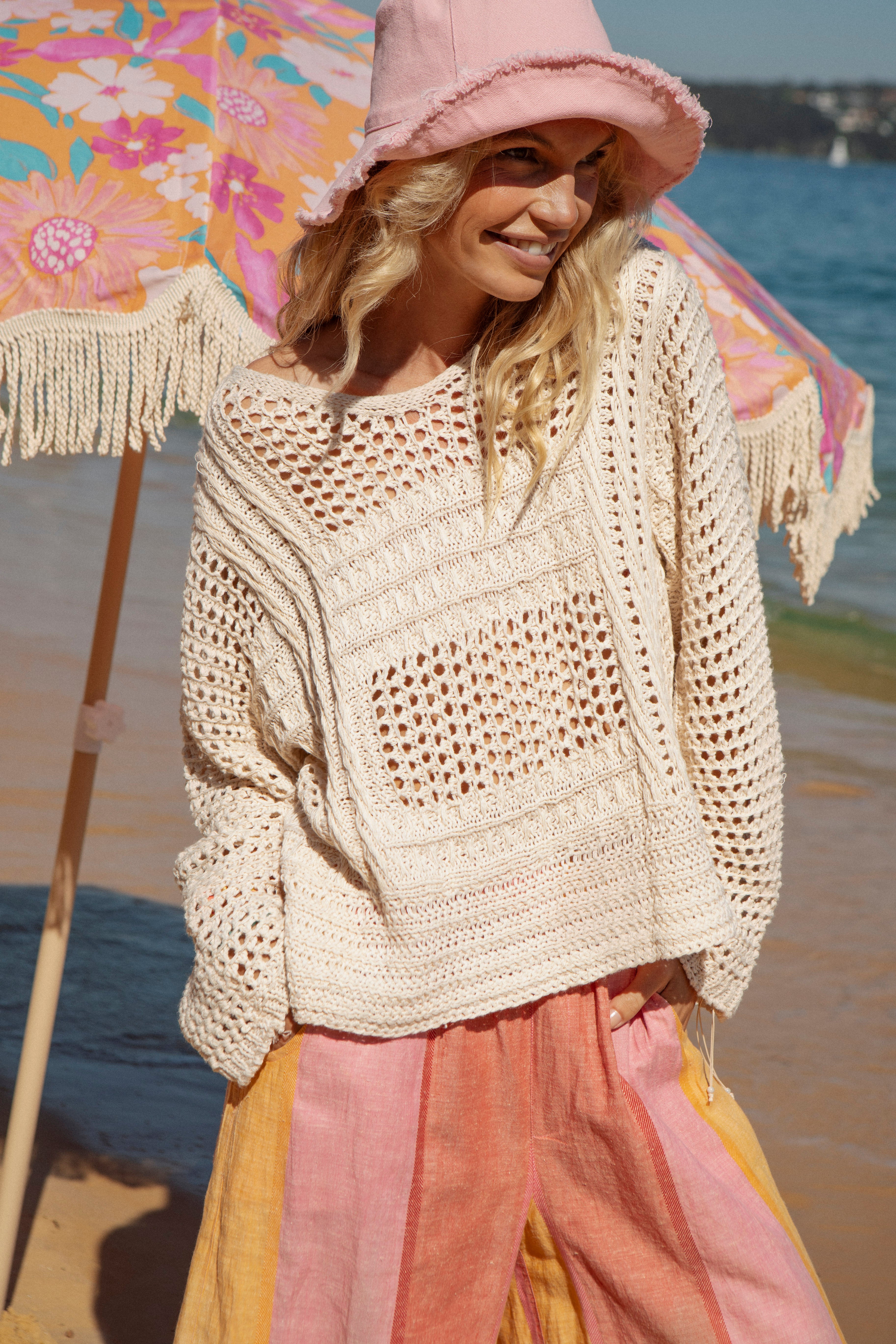 Salty Crochet Knit - Cream