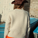 Sol Embellished Knit Almond Rear View