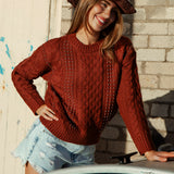 Sol Embellished Knit - Rust