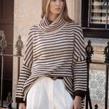 South Coast Stripe Sweater styled with white pants