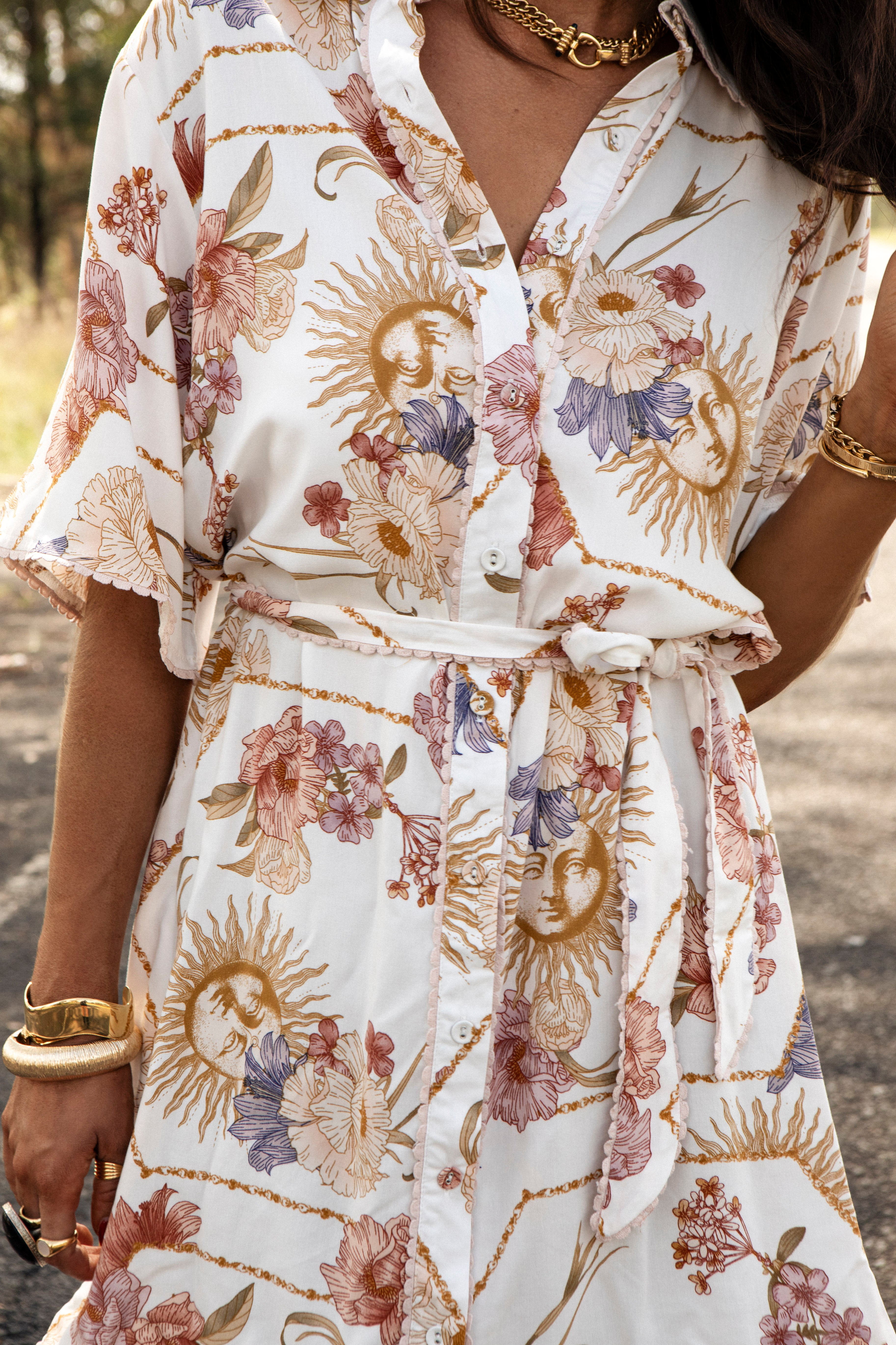 Stardust Shirt Dress Front view