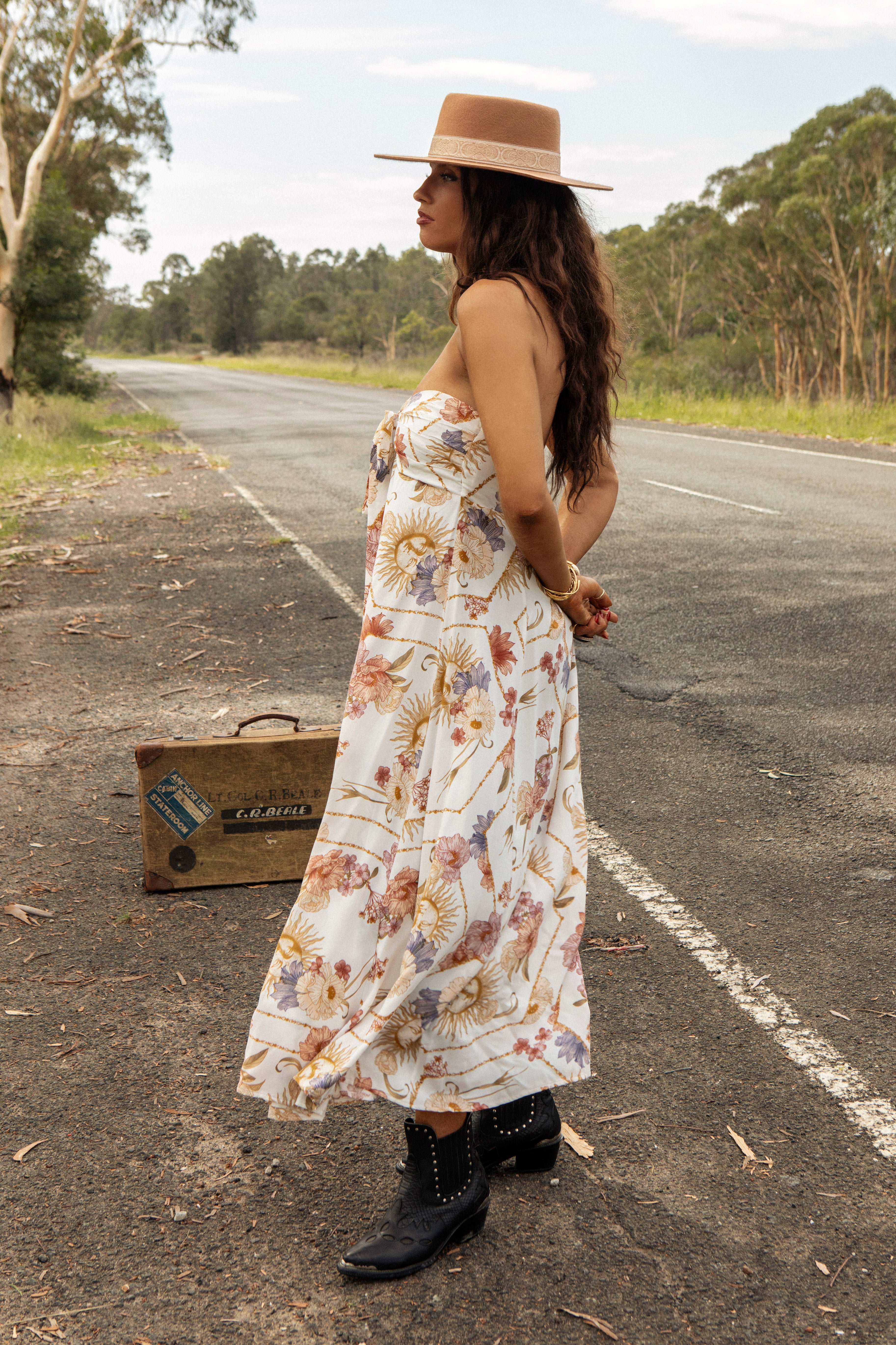 Stardust Strapless Dress Side View