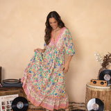 Stevie Maxi Dress Poet featuring Boho style and delicate floral print in pastel colours