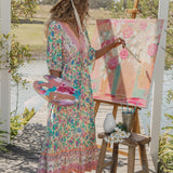 Stevie Maxi Dress Poet Front View