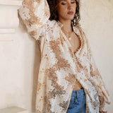 Summer Margot Blouse - showcasing longer length and billowy sleeves